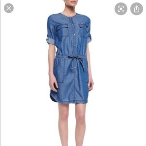 Trina Turk Lyocell Cotton Denim Button Up Dress